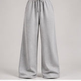 Wide-Leg Sweatpants in Heather Grey