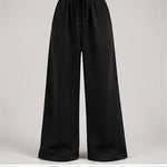 Wide-Leg Sweatpants in Black