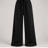 Wide-Leg Sweatpants in Black
