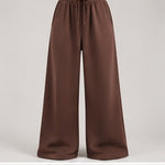 Wide-Leg Sweatpants in Brown