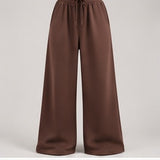 Wide-Leg Sweatpants in Brown