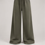 Wide-Leg Sweatpants in Olive