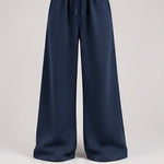 Wide-Leg Sweatpants in Navy