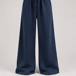 Wide-Leg Sweatpants in Navy