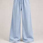Wide-Leg Sweatpants in Light Blue