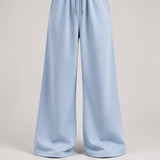 Wide-Leg Sweatpants in Light Blue