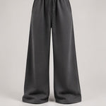 Wide-Leg Sweatpants in Charcoal