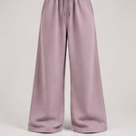 Wide-Leg Sweatpants in Mauve
