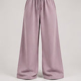 Wide-Leg Sweatpants in Mauve