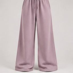 Wide-Leg Sweatpants in Mauve