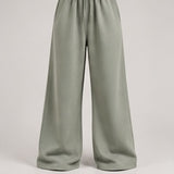 Wide-Leg Sweatpants in Sage