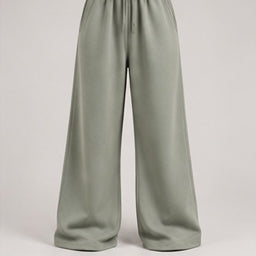 Wide-Leg Sweatpants in Sage