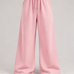 Wide-Leg Sweatpants in Pink