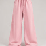 Wide-Leg Sweatpants in Pink