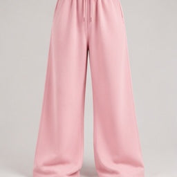 Wide-Leg Sweatpants in Pink