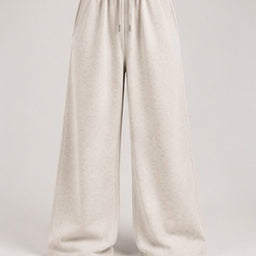 Wide-Leg Sweatpants in Oatmeal