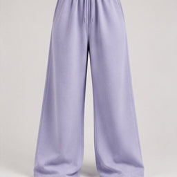 Wide-Leg Sweatpants in Lavender